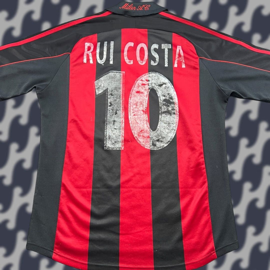Adidas AC Milan 2000 2001 2002 Home Rui Costa Football Jersey Mens Medium Adidas Shirt T-Shirt Multicolor Size US M / EU 48-50 / 2 - 1 Thumbnail