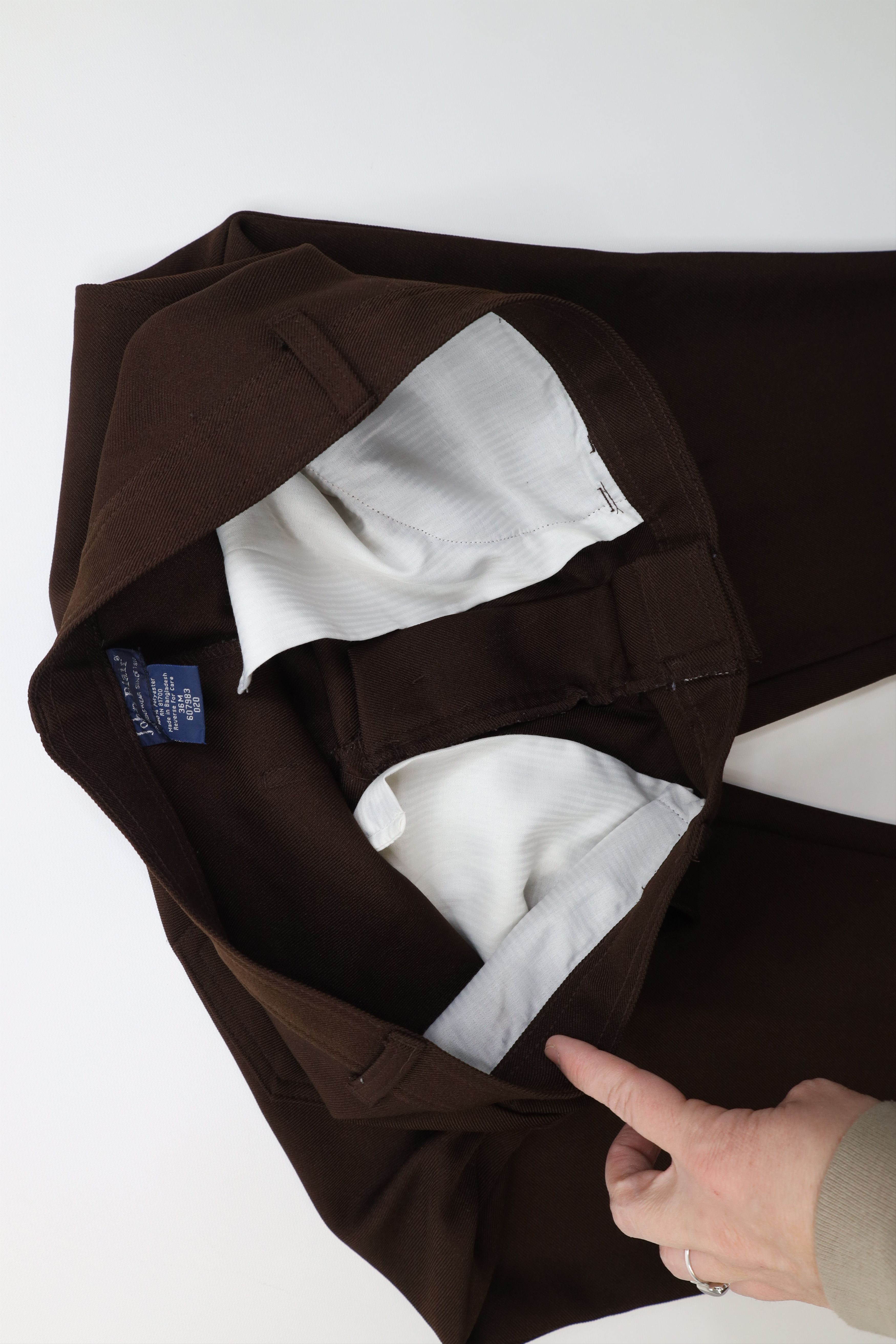 Vintage Vintage 90s Streetwear Flared Wide Leg Chino Pants Brown Size US 36 / EU 52 - 9 Thumbnail