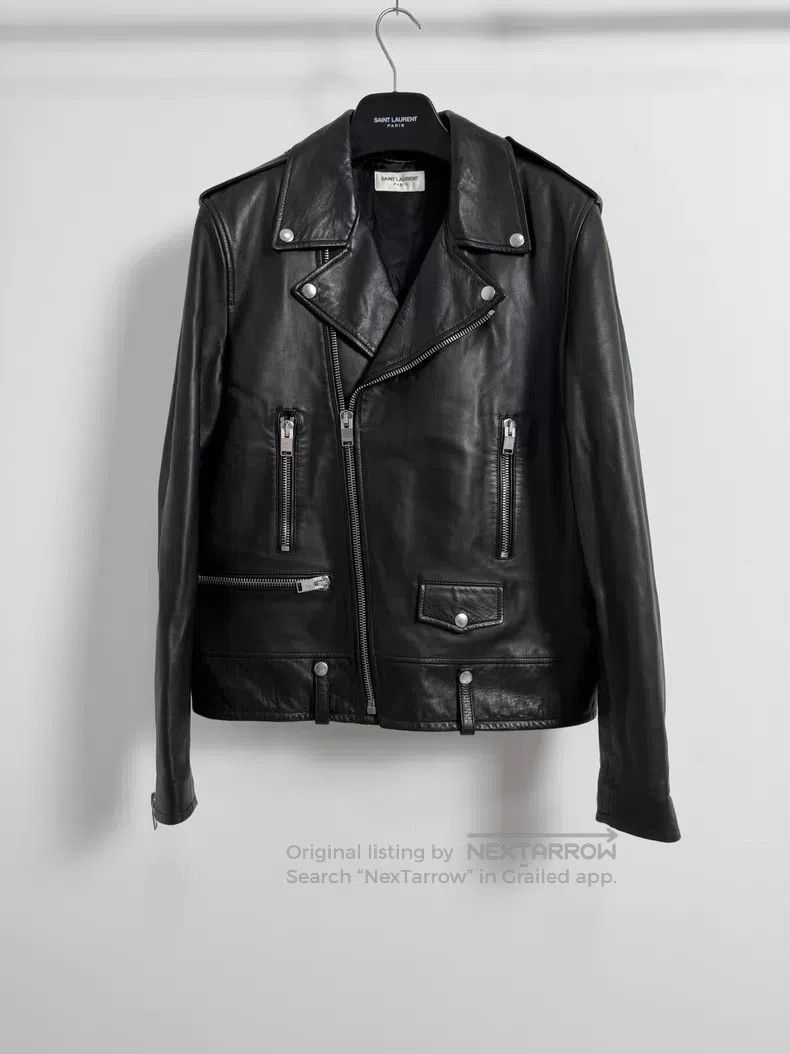 Saint Laurent Paris Saint Laurent Paris Black Biker Jacket i Size US L / EU 52-54 / 3 - 1 Thumbnail