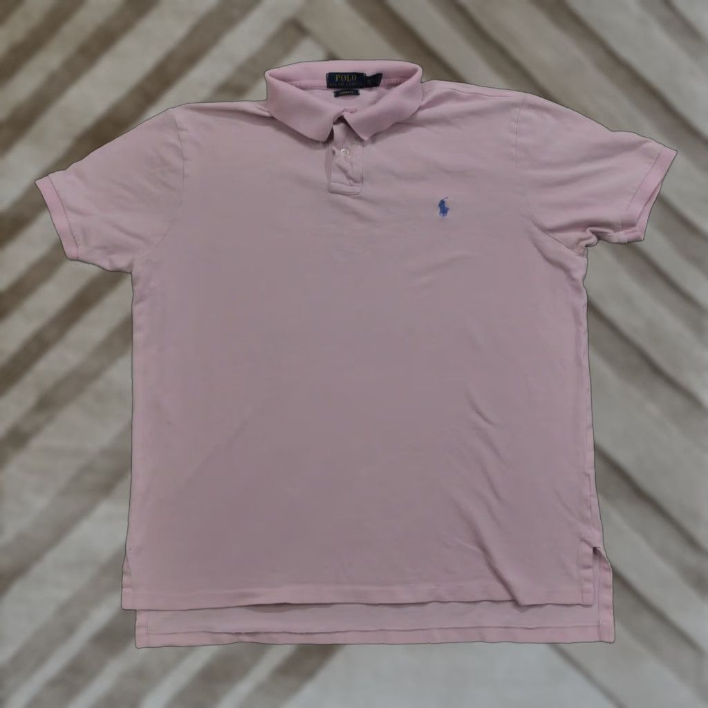 Ralph Lauren Ralph Lauren Shirt Polo Mens XL Pink Cotton Short Sleeve Collared Button Logo Classic Polo Size US XL / EU 56 / 4 - 1 Thumbnail