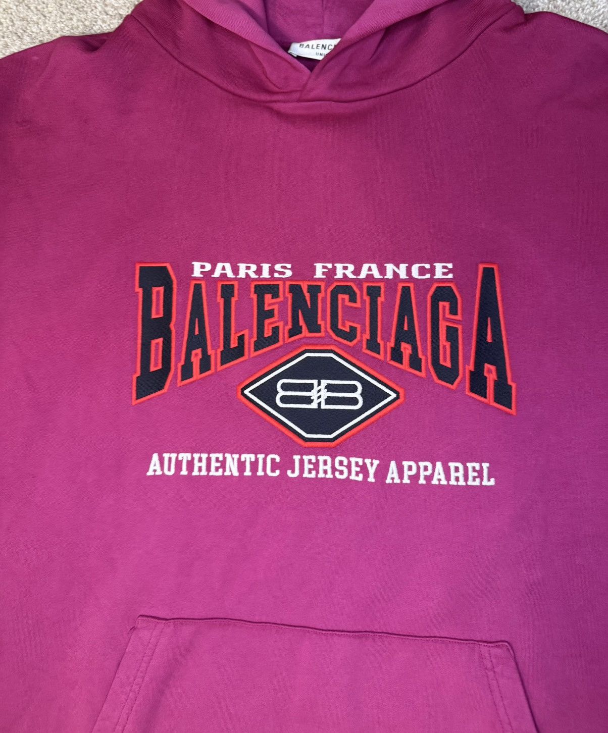 Balenciaga Balenciaga Authentic Jersey Apparel Embroidered Hoodie Size US XL / EU 56 / 4 - 3 Thumbnail