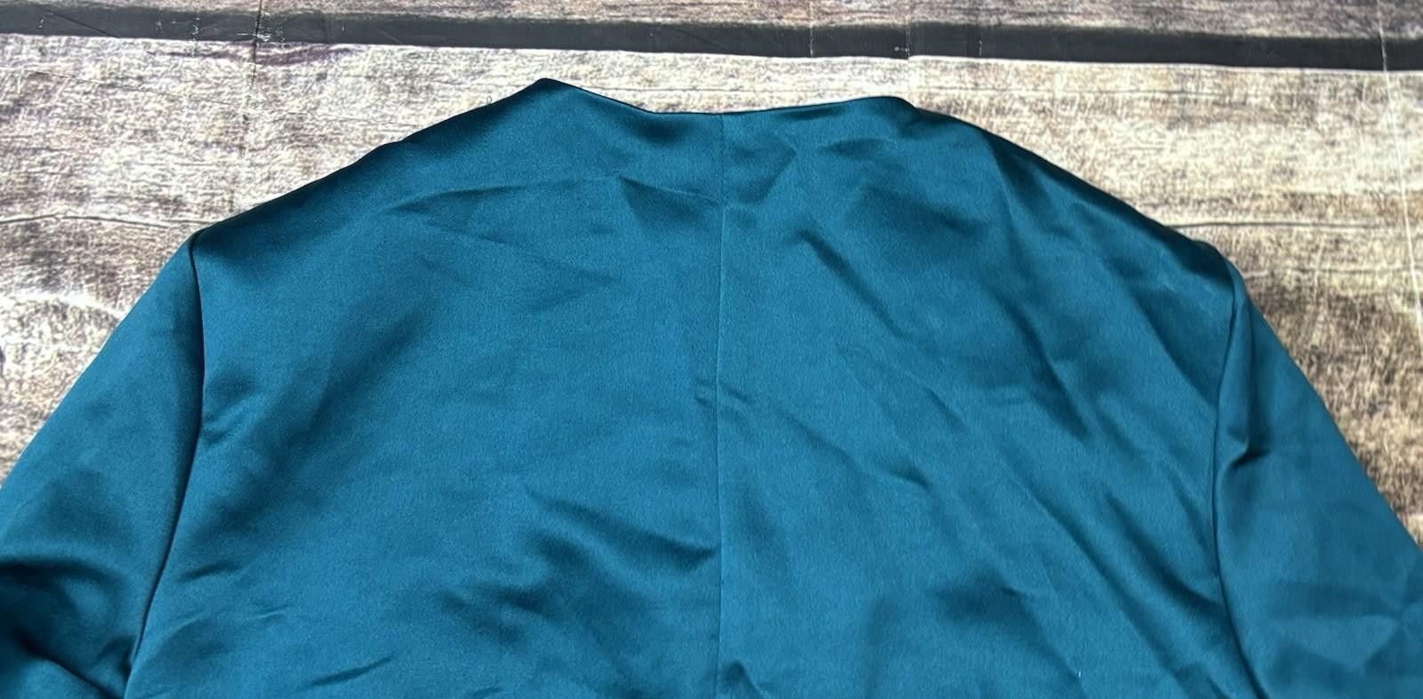 Le Grande Bleu (L.G.B.) VTG ISB Suit Set Womens Size 8 Jacket Skirt Satin Blue 80s Size M / US 6-8 / IT 42-44 - 8 Thumbnail