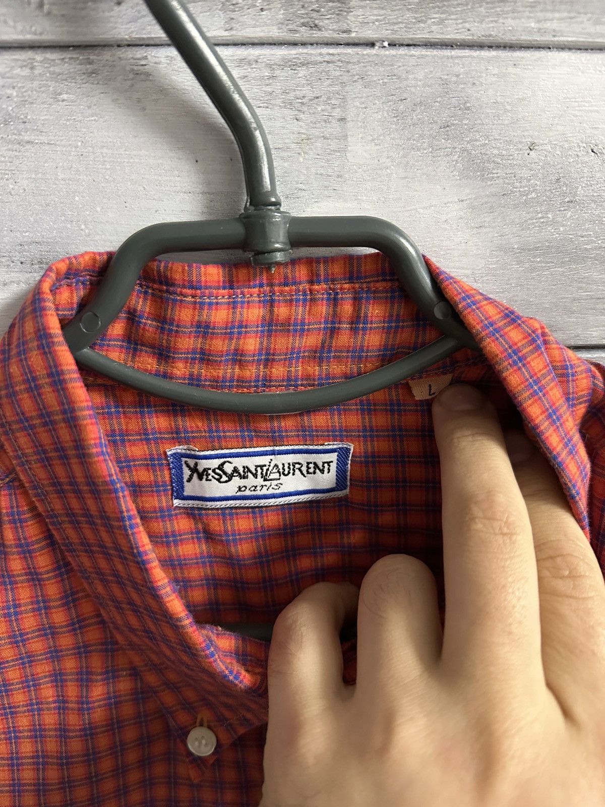 Yves Saint Laurent Rare Luxury Yves Sant Laurent Shirt Button 80’s Vintage Size US L / EU 52-54 / 3 - 6 Thumbnail