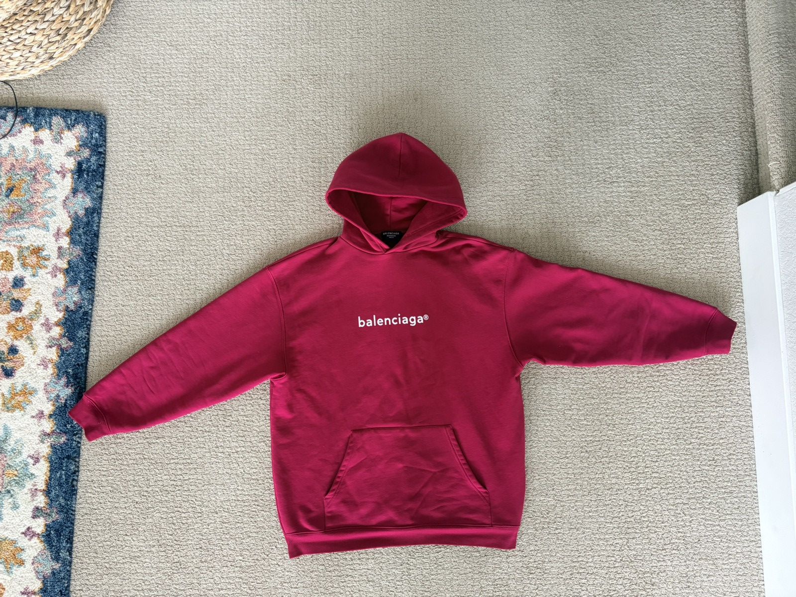 Balenciaga SEND ME OFFERS! Burgundy balenciaga copyright hoodie Size US M / EU 48-50 / 2 - 1 Thumbnail