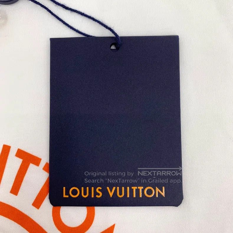 Louis Vuitton Louis Vuitton White logo printed cotton lace short sleeve Size L / US 10 / IT 46 - 7 Thumbnail