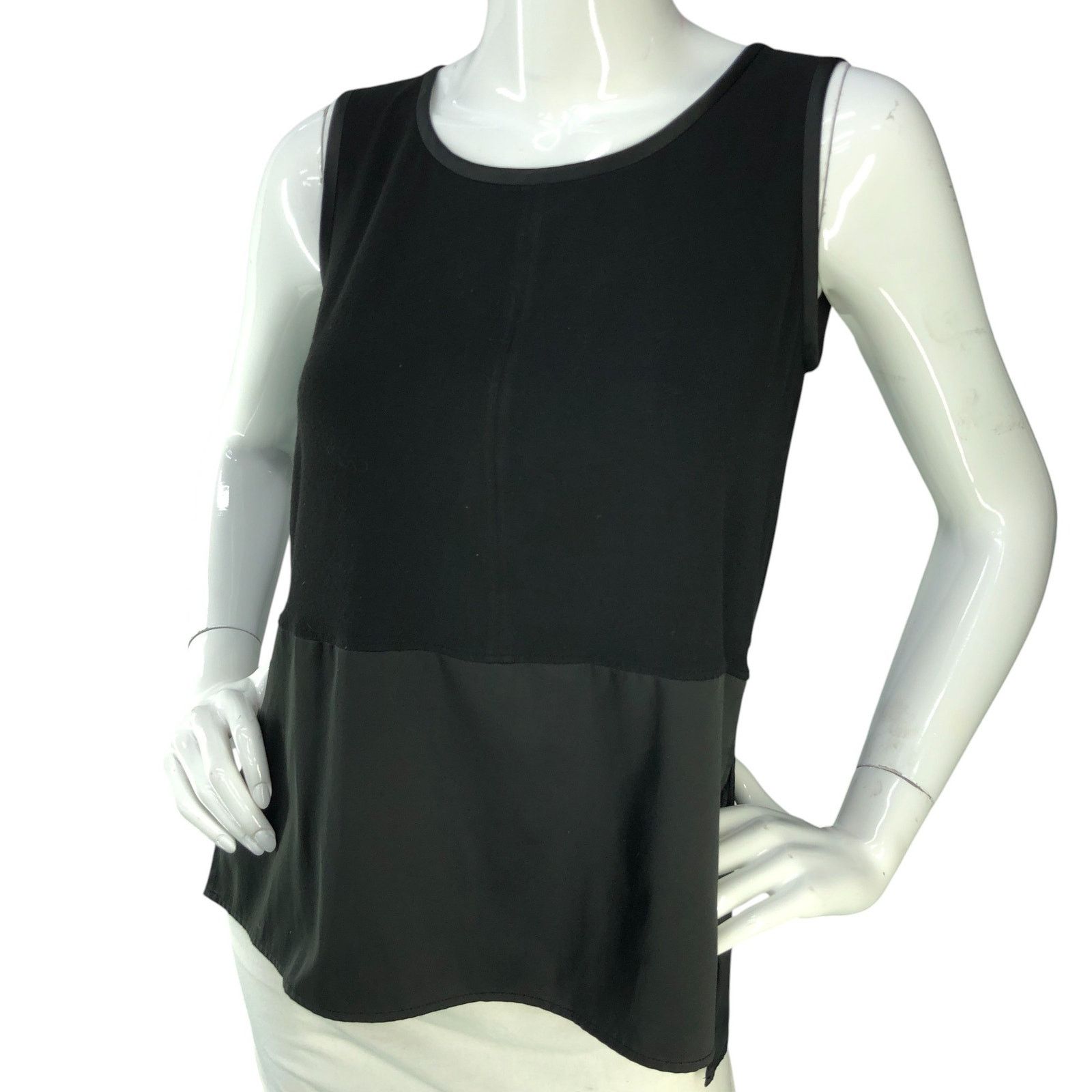 Lafayette 148 Lafayette 148 Sz P US XS Top Mixed Media Tank Satin Stretch Size XS / US 0-2 / IT 36-38 - 1 Thumbnail