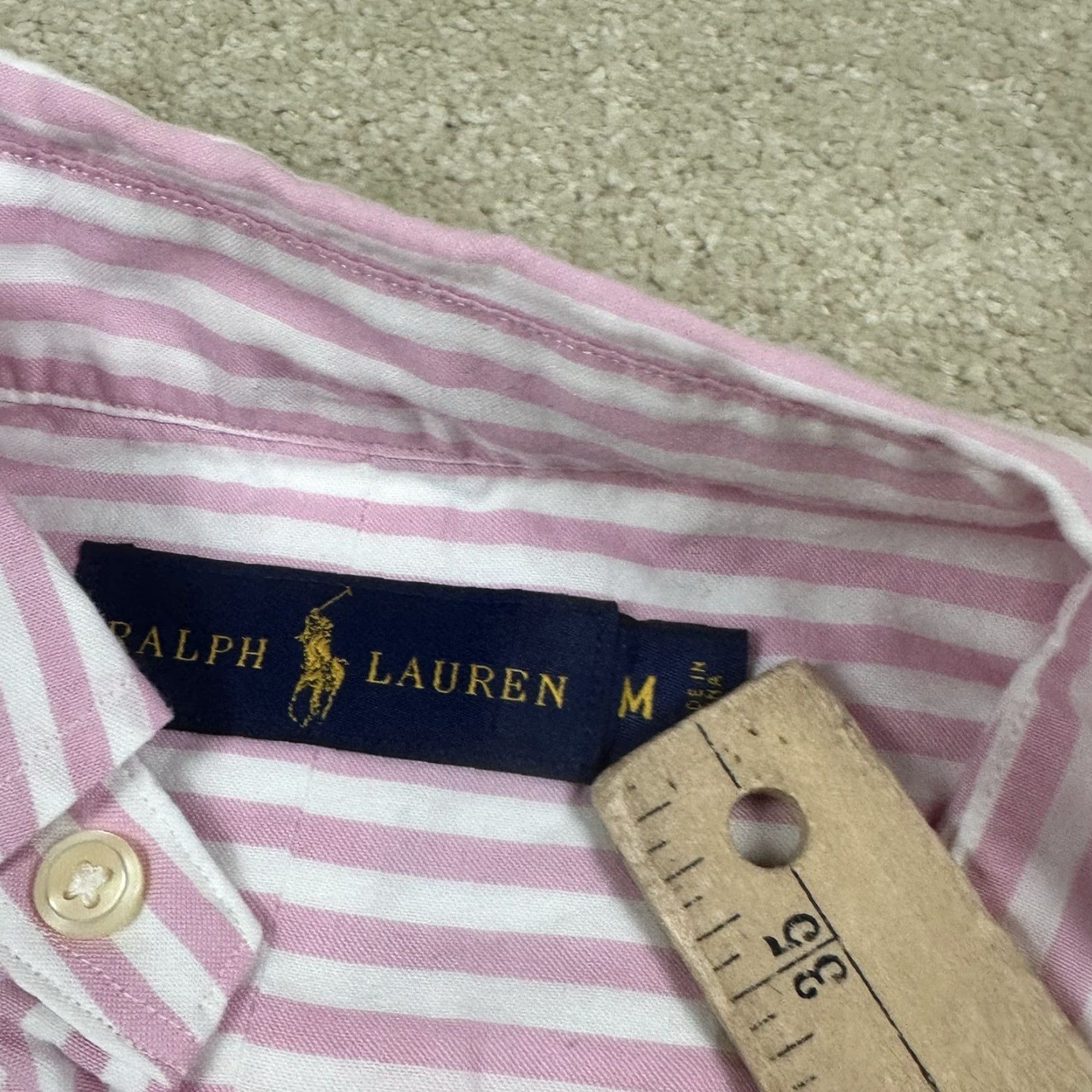 Polo Ralph Lauren Polo Ralph Lauren Button Up Shirt Mens Medium Pink Striped Size US XXL / EU 58 / 5 - 5 Thumbnail