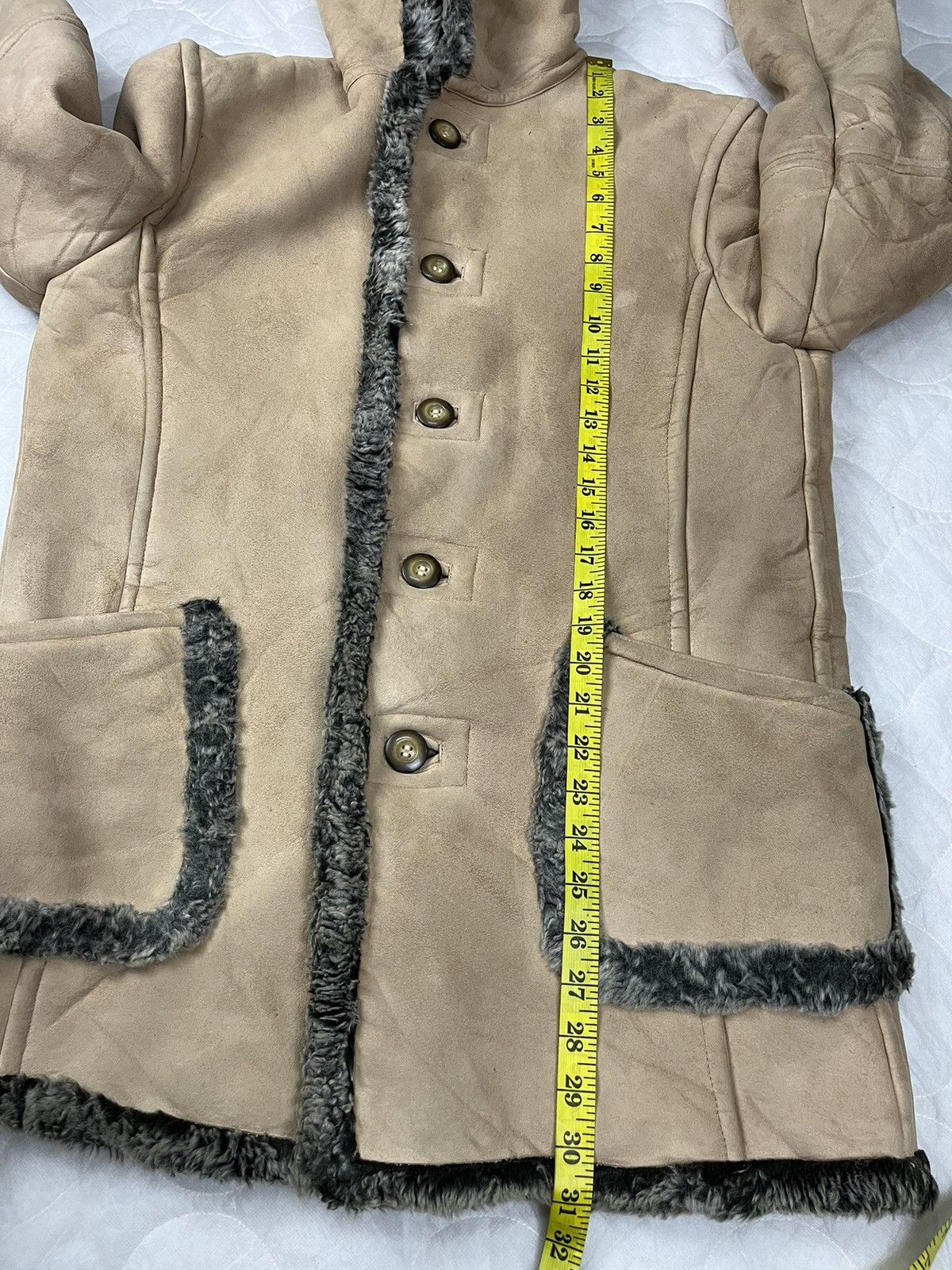 If Six Was Nine PPFM Suede Coat Jacket with Fur Sherpa Lined Size US M / EU 48-50 / 2 - 14 Thumbnail