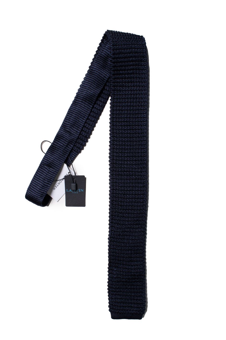 Lanvin Lanvin, dark blue knitted tie Size ONE SIZE - 1 Thumbnail