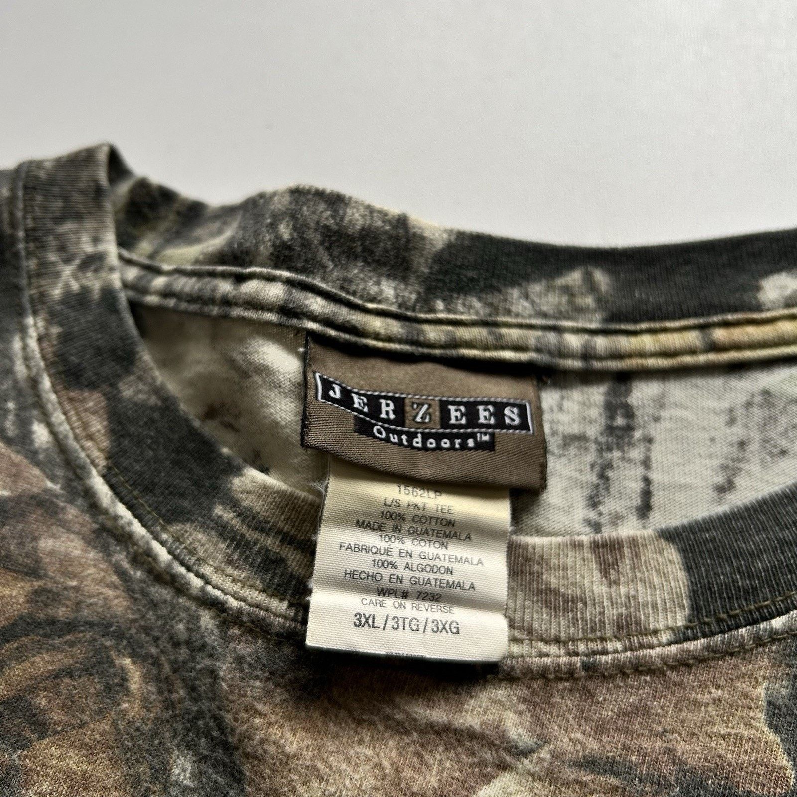 Jerzees Vintage Jerzees Camo Pocket T Shirt 3XL Long Sleeve Realtree Size US XXL / EU 58 / 5 - 3 Thumbnail
