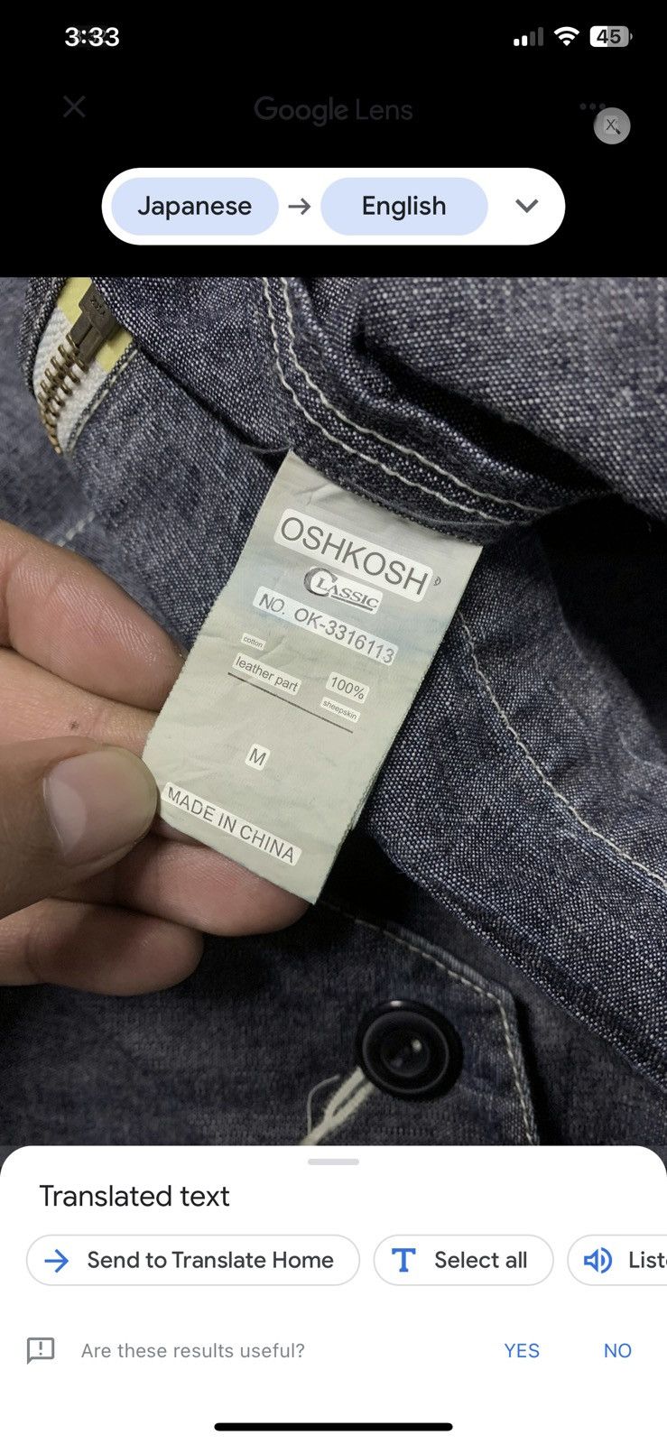 Japanese Brand × Oshkosh Vintage Oshkosh Denim Hoodie Jacket Size US M / EU 48-50 / 2 - 12 Thumbnail