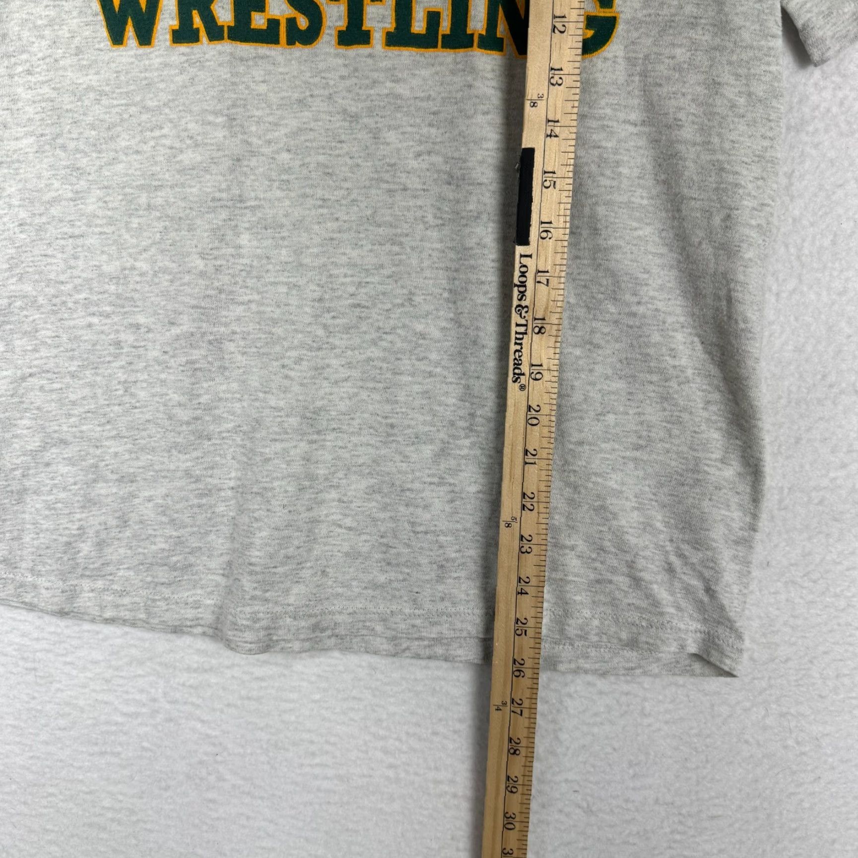 Jerzees VINTAGE Jerzees 80s 90s XL WMC Wrestling Single Stitch Shirt Spell Out Made USA T-Shirt Men Gray Cotton Short Sleeve Crew Neck Graphic Print 1990s Size US XL / EU 56 / 4 - 6 Thumbnail