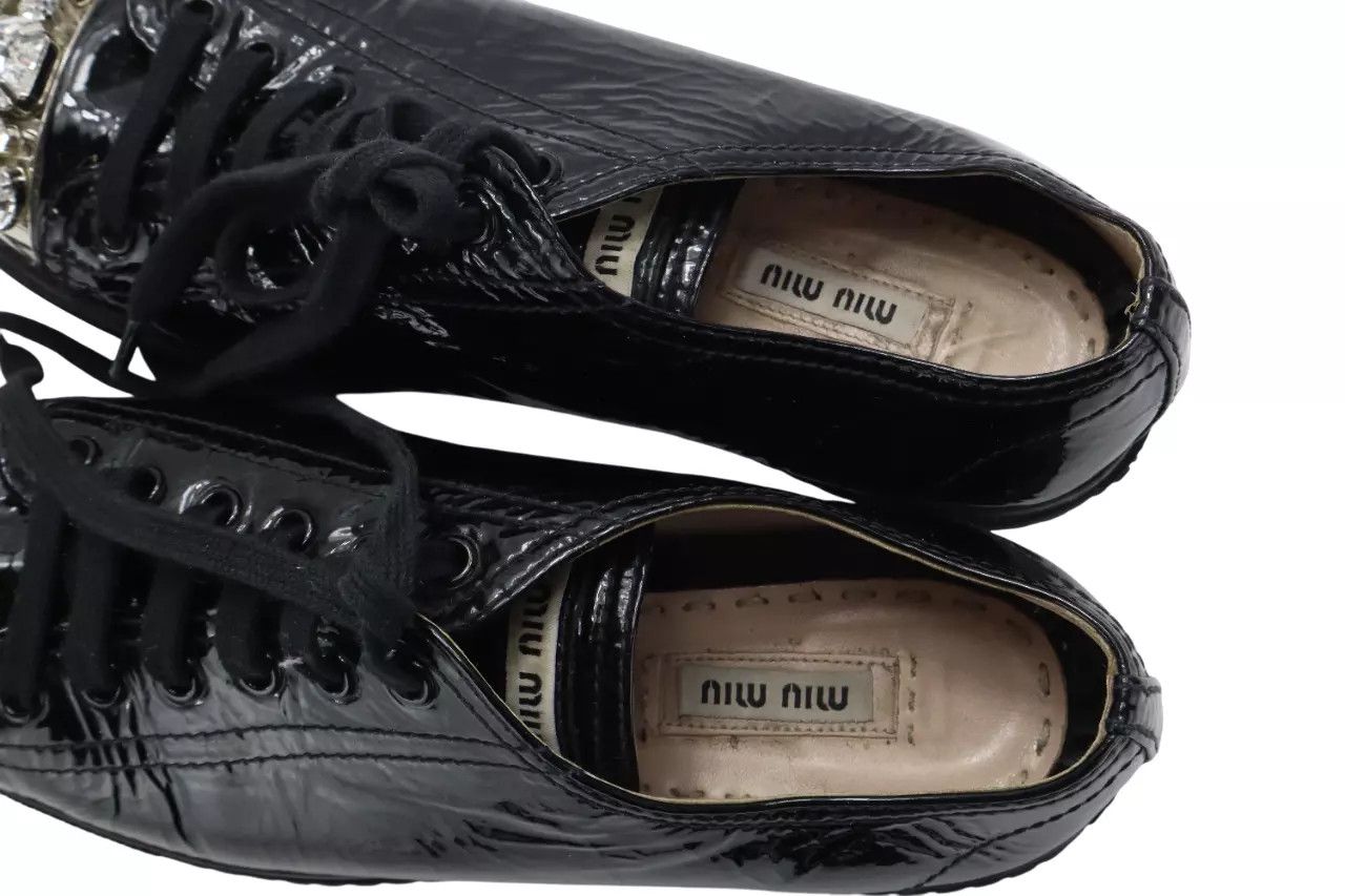 Miu Miu MIU MIU Sneakers Women's EU 37 / UK 4 Leather Low Top Shiny Size US 6.5 / IT 36.5 - 8 Thumbnail