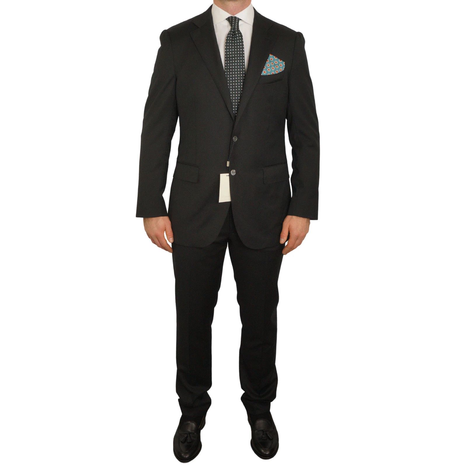 Suitsupply Men Suitsupply Suit Napoli Black REDA Wool S110 98 UK/US40L Size 40L - 1 Thumbnail