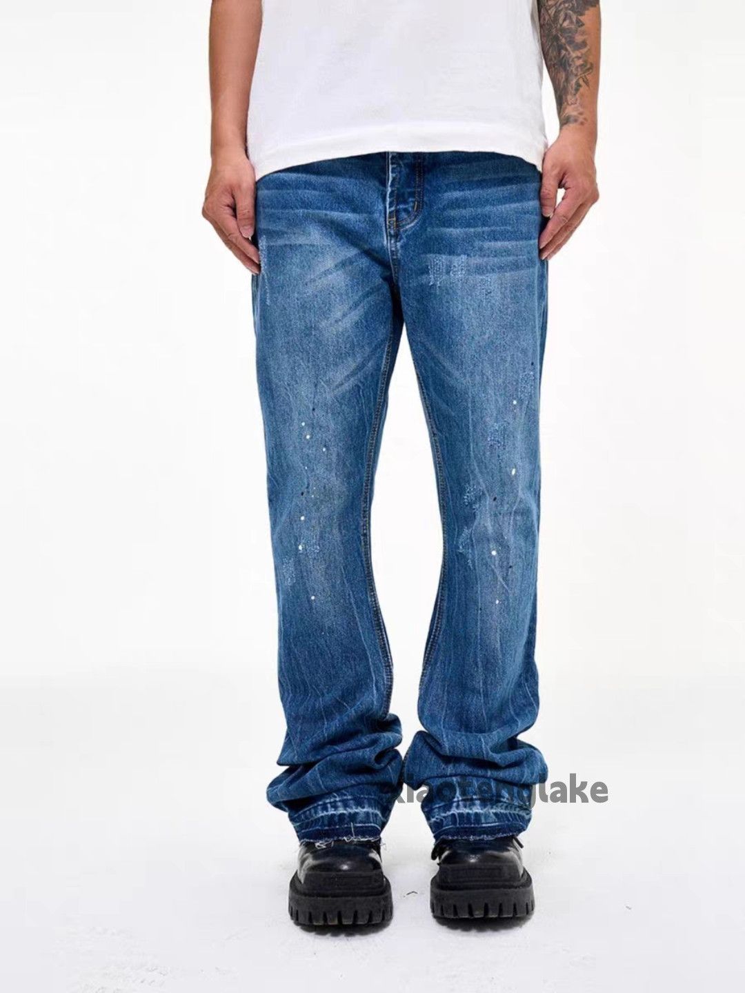 Jean × Vintage washed faded cleanfit yuppie bootcut grunge jeans Size US 36 / EU 52 - 1 Thumbnail