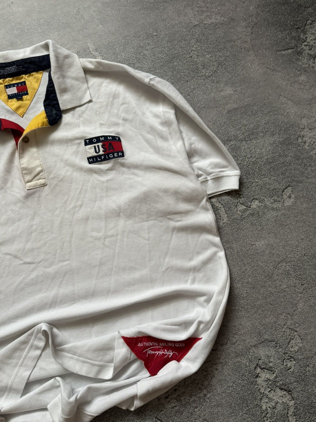Tommy Hilfiger × Vintage Tommy Hilfiger XL vintage USA 🇺🇸 polo tee T-shirt rugby Size US XL / EU 56 / 4 - 3 Thumbnail