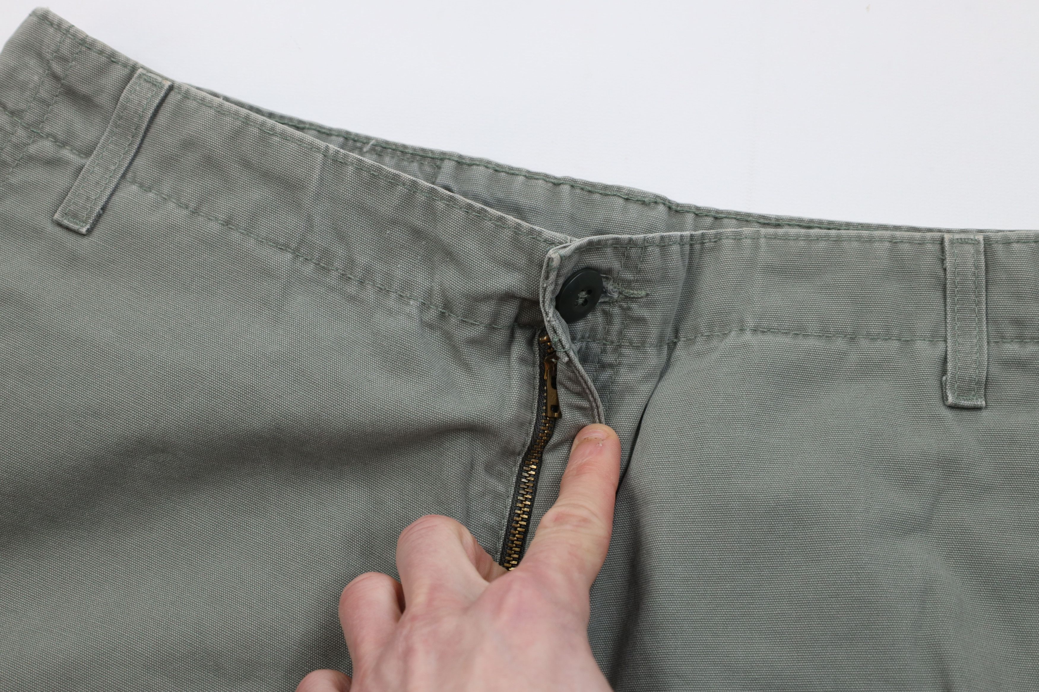 Levi's Vintage 90s Levis Heavyweight Cargo Shorts Green Cotton Size US 34 / EU 50 - 5 Thumbnail