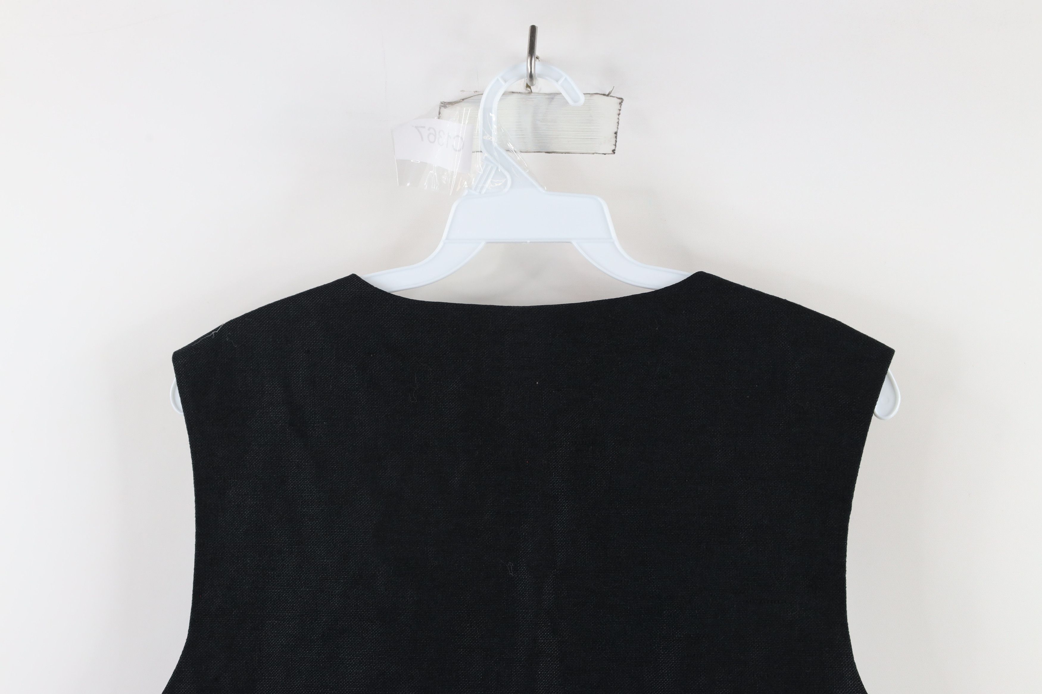 Vintage Vintage 90s Streetwear Bead Rope Button Vest Jacket Black Size L / US 10 / IT 46 - 9 Thumbnail