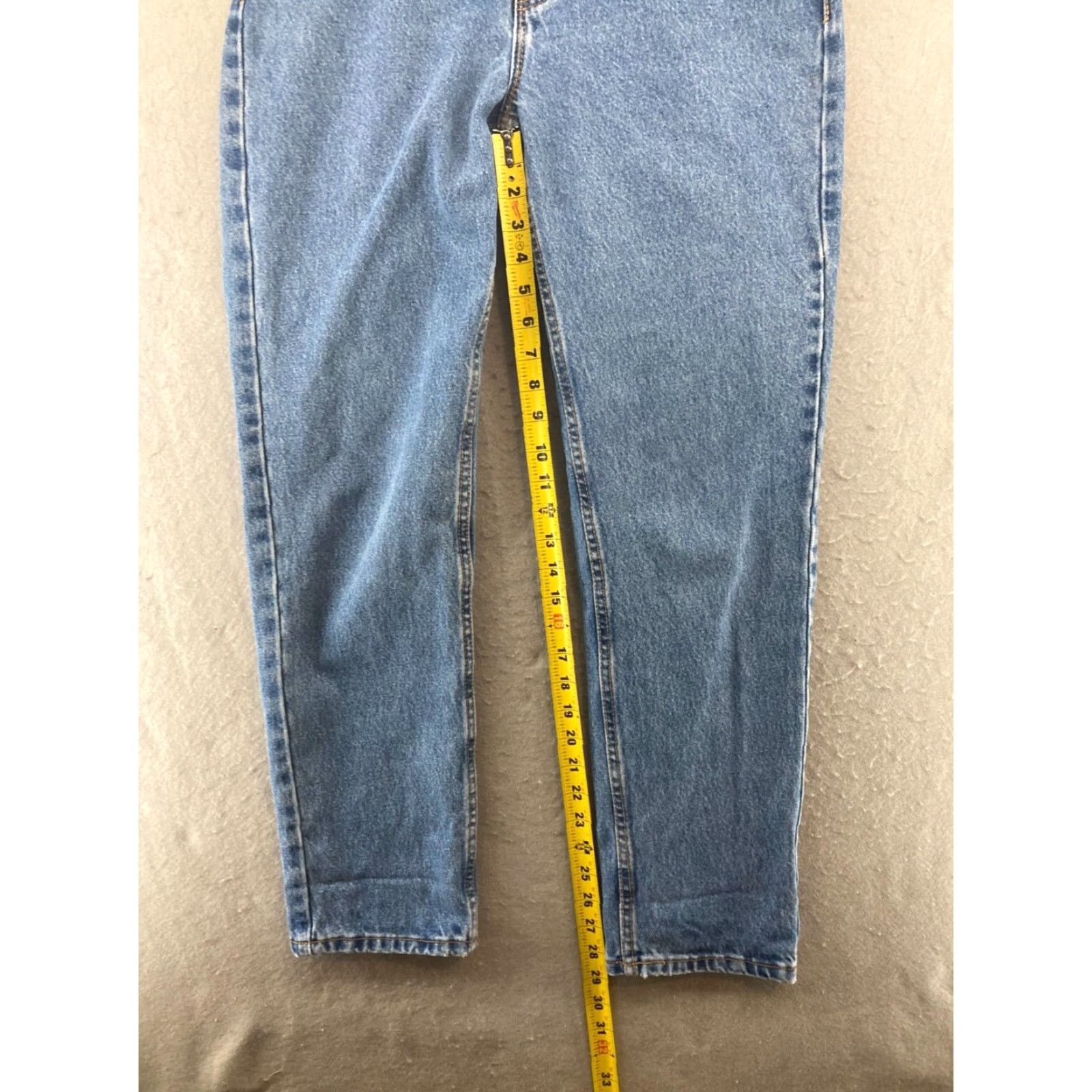 Jordache Jordache Womens Jeans 15/16 Vintage 90s High Rise Tapered Blue Denim 5-Pocket 30x29/Regular Womens Jeans Size 36" / US 14 / IT 50 - 5 Thumbnail