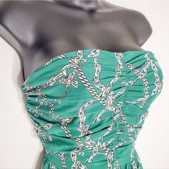 Zadig & Voltaire Zadig & Voltaire Raphia Emerald Green Skull Chaine Logo Dres Size M / US 6-8 / IT 42-44 - 5 Thumbnail