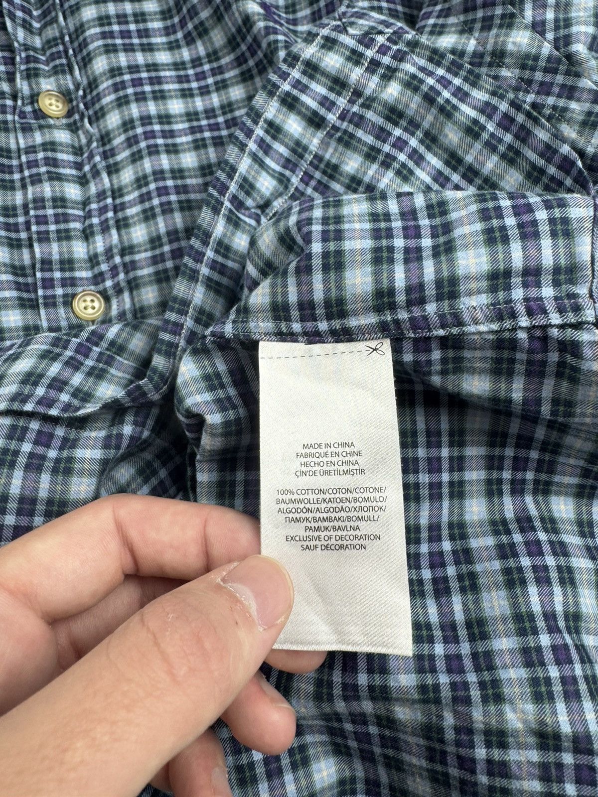 Polo Ralph Lauren Polo Ralph Lauren XL Checked Slim Fit Button Blue Men’s Plaid LongSleeve Shirt Size US XL / EU 56 / 4 - 12 Thumbnail