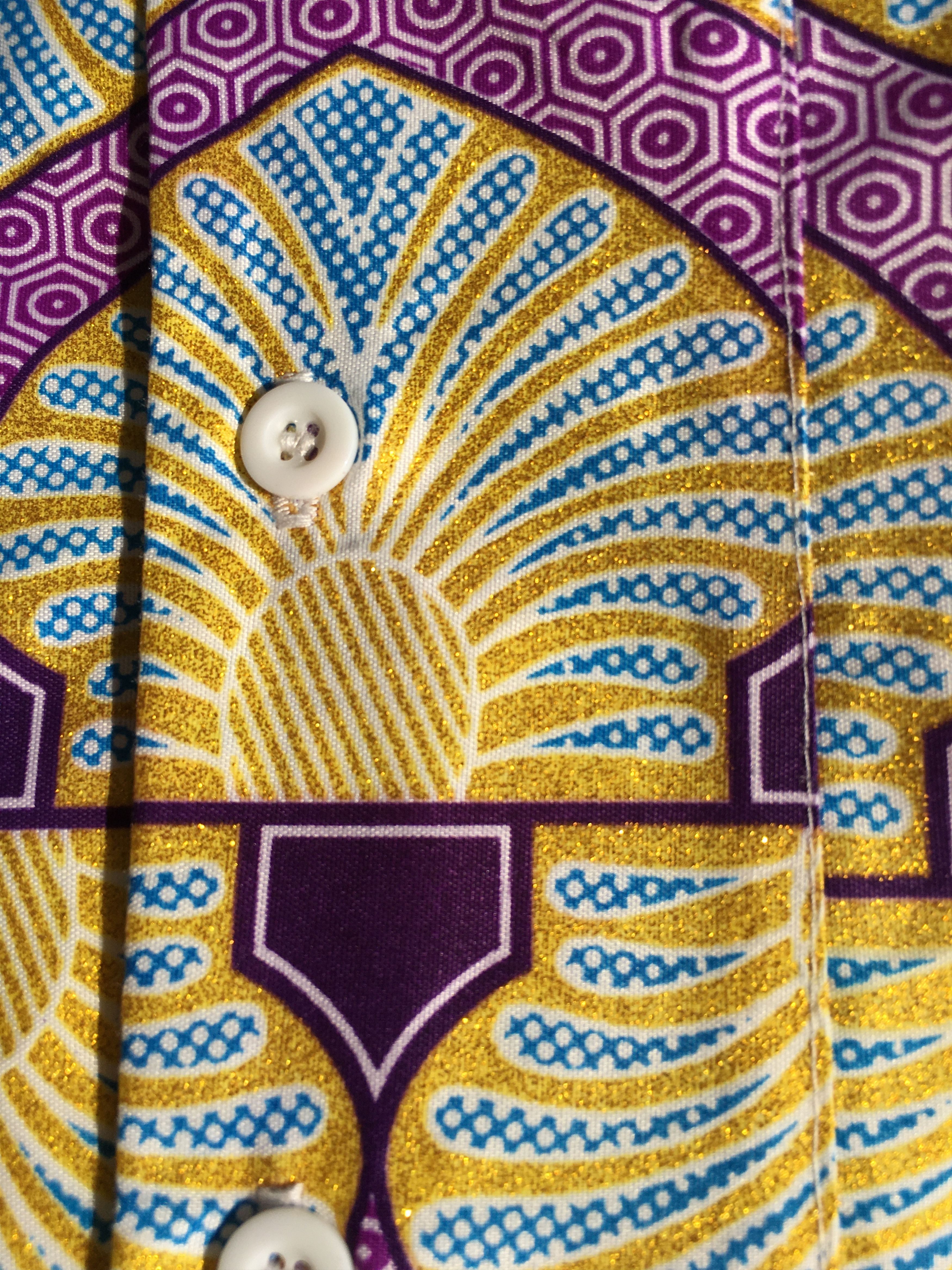 Other African Wax Print Men Shirt Performance Costumes Size US M / EU 48-50 / 2 - 6 Thumbnail