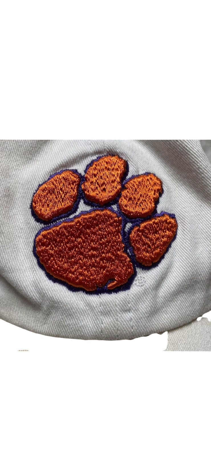 NCAA Vintage Clemson Tigers Orange Paw White Dad Hat Size ONE SIZE - 2 Thumbnail