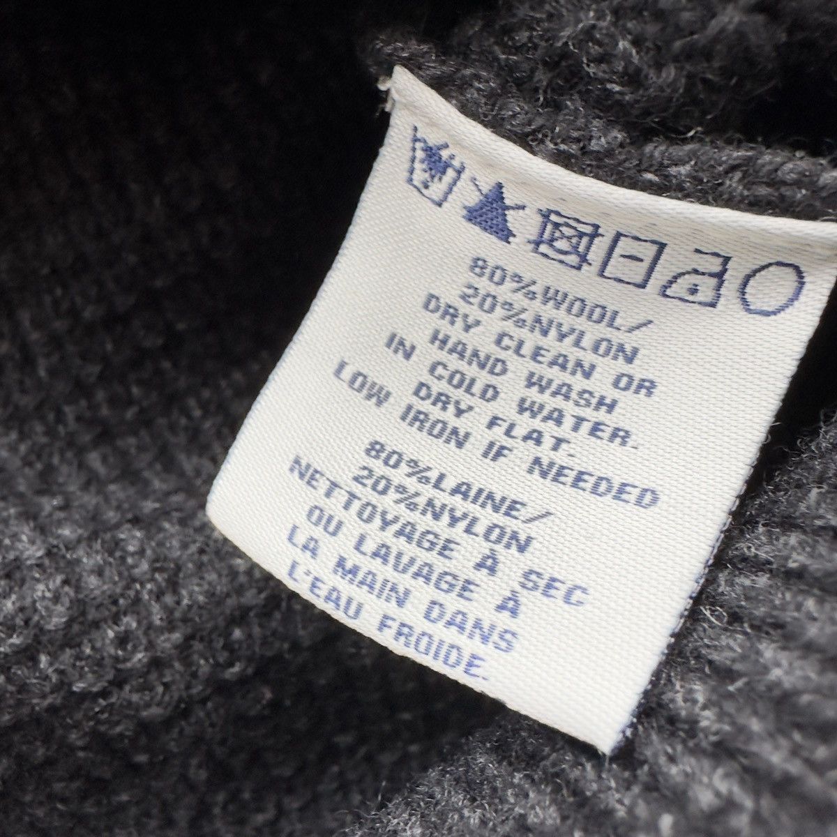 Schott Schott Bros. Mens Sweater V-Neck Shawl Waffle Knit Wool Size US L / EU 52-54 / 3 - 6 Thumbnail