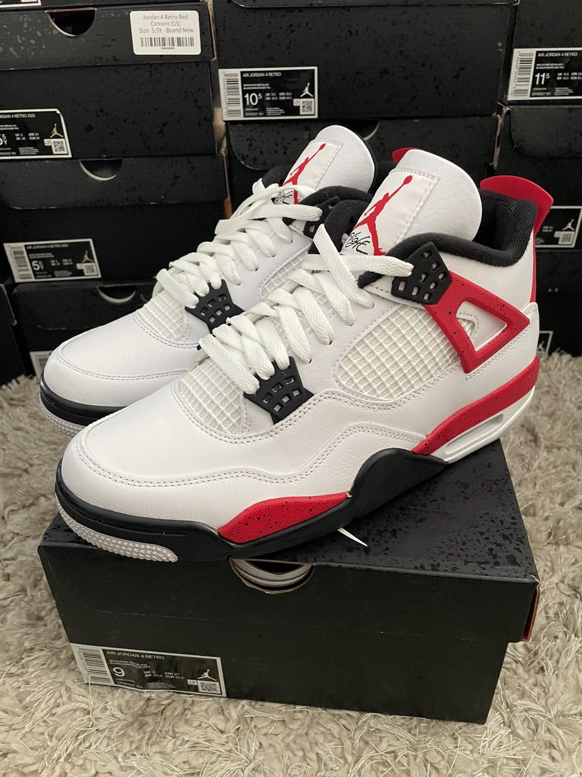 Jordan Brand Jordan 4 Red Cement Size US 9 / EU 42 - 1 Thumbnail