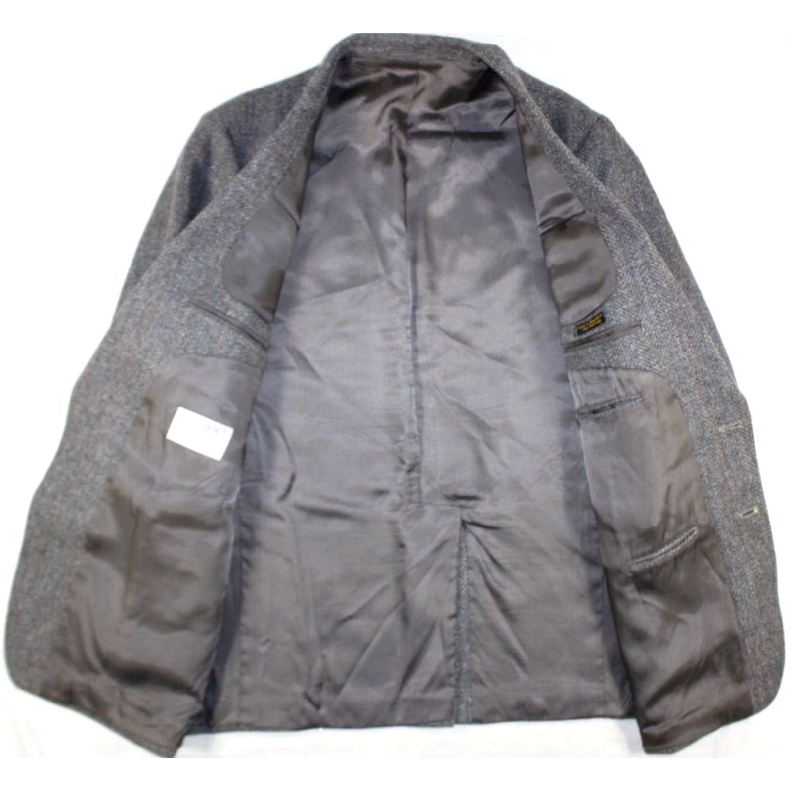 Vintage Vintage Woodmere Wool Tweed Blazer Jacket Herringbone Gray Men's 46 R Size 46R - 4 Thumbnail