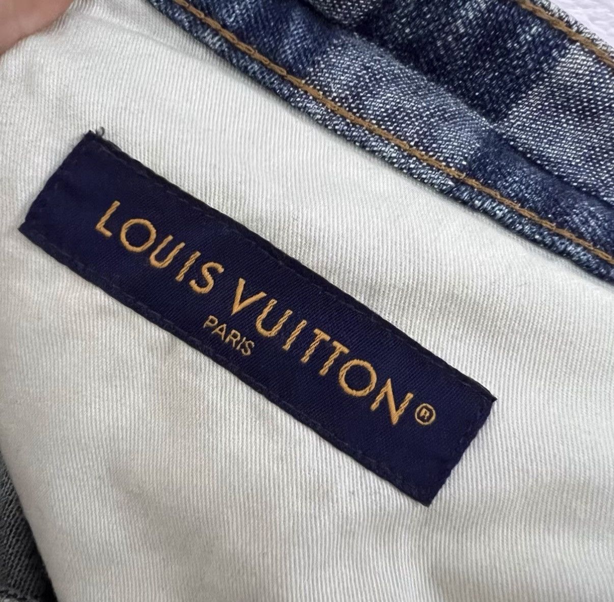 Louis Vuitton Louis Vuitton Pharrell Williams Mosaic Denim Pants J41 Size 33" - 3 Thumbnail