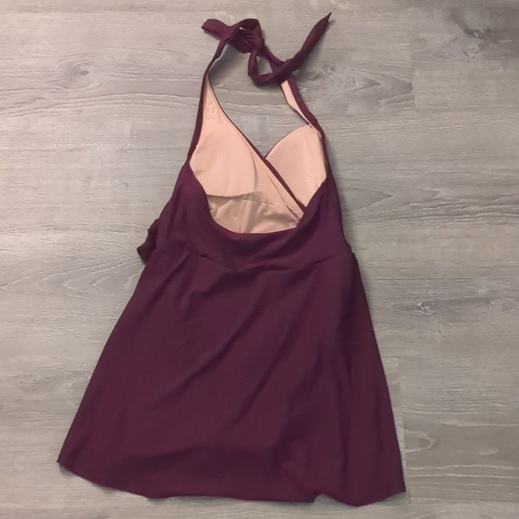 J. Crew purple halter swim dress size 6