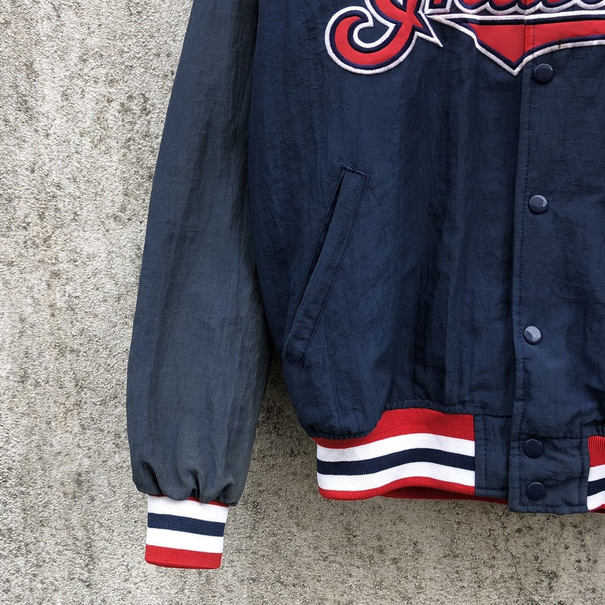 Starter Vintage 90’s STARTER CLEVELAND INDIANS Bomber Jacket Size US M / EU 48-50 / 2 - 6 Thumbnail