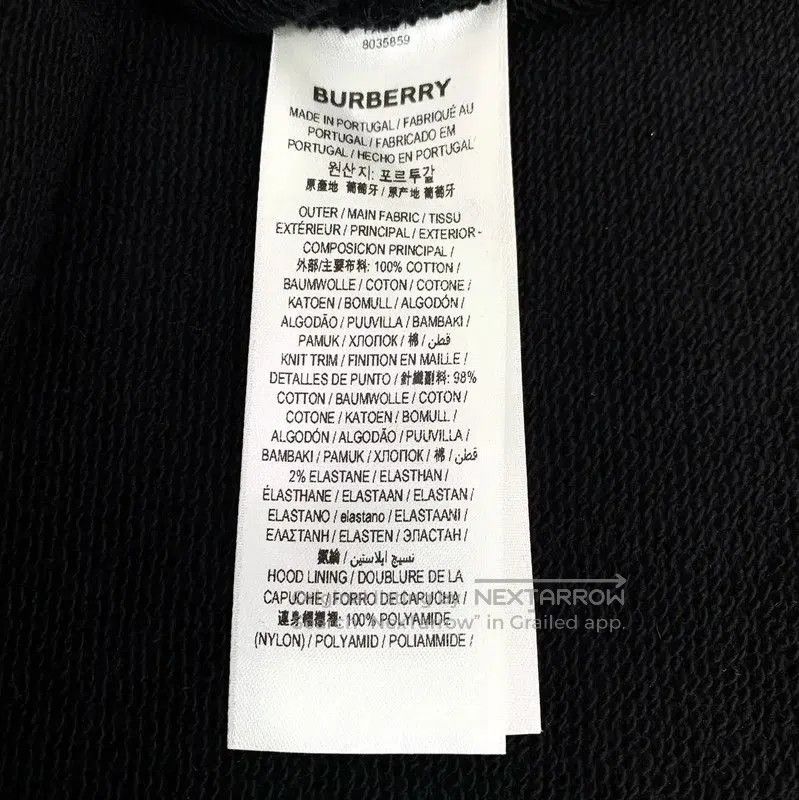 Burberry Burberry Black Cotton Women's Hoodie. Size M / US 6-8 / IT 42-44 - 6 Thumbnail