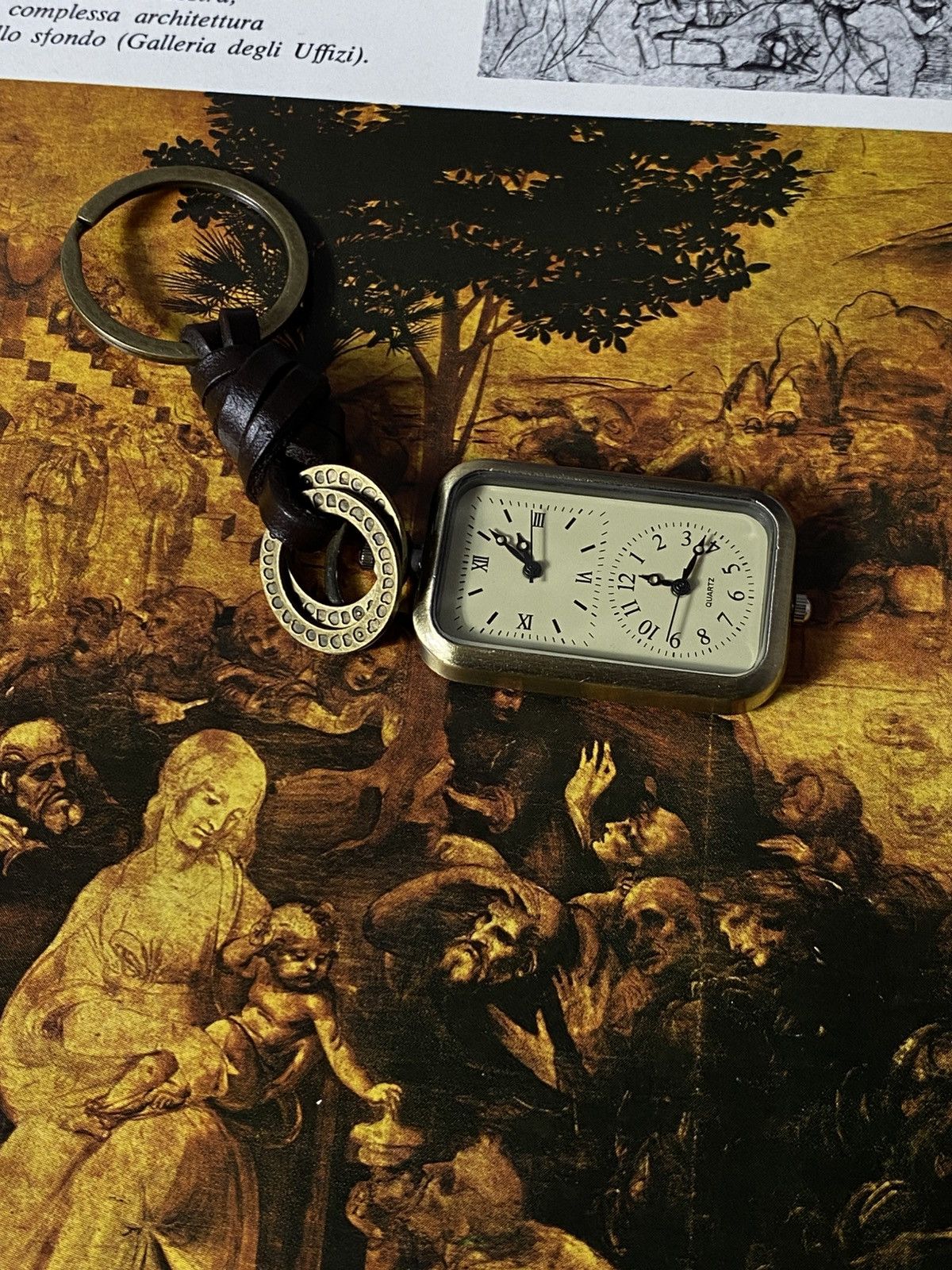 Japanese Brand Vintage Dual Time Zone Keychain Watch Steampunk Accessory Size ONE SIZE - 1 Thumbnail