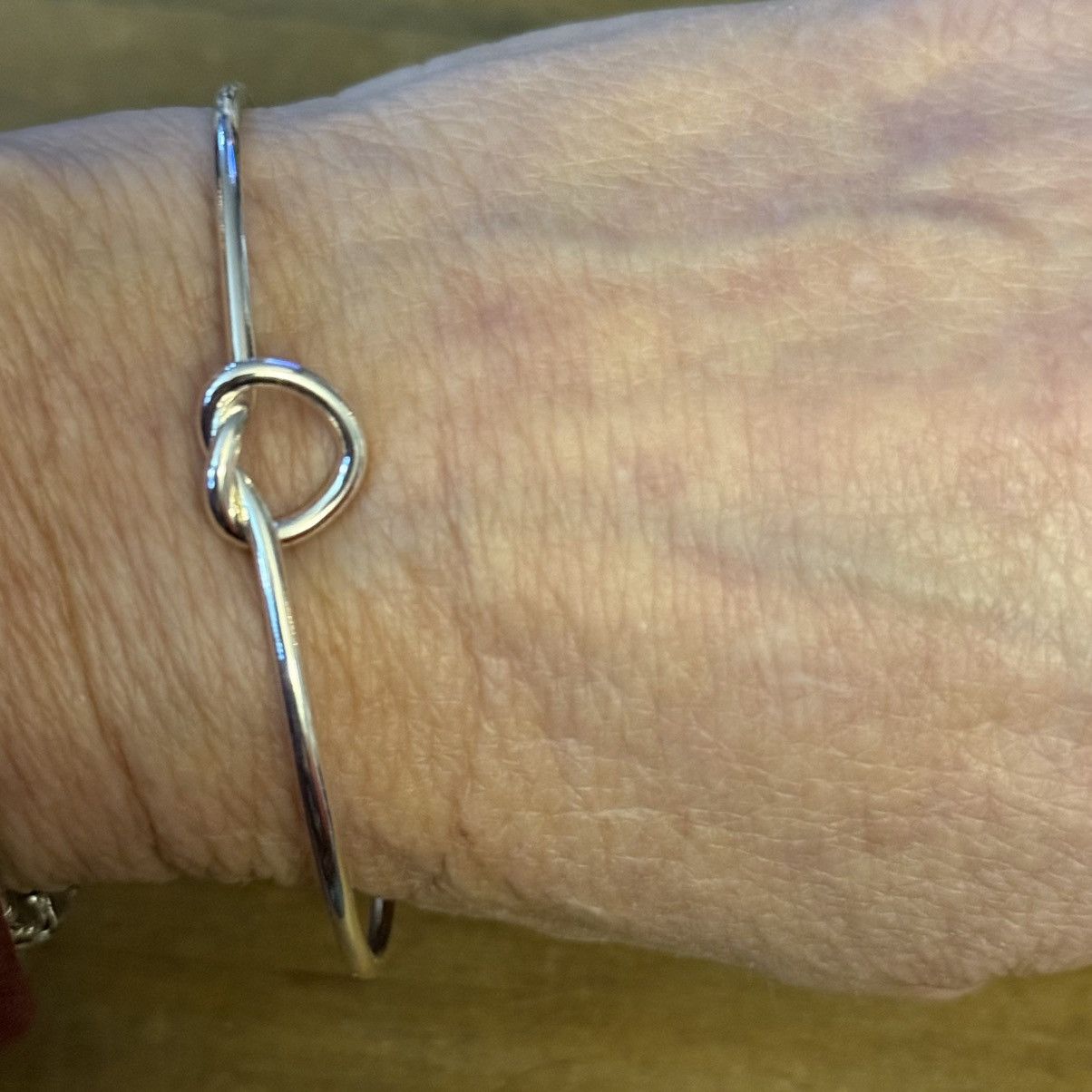 Lauren Conrad Lauren Conrad silver tone heart love knot cuff bracelet Size ONE SIZE - 3 Thumbnail