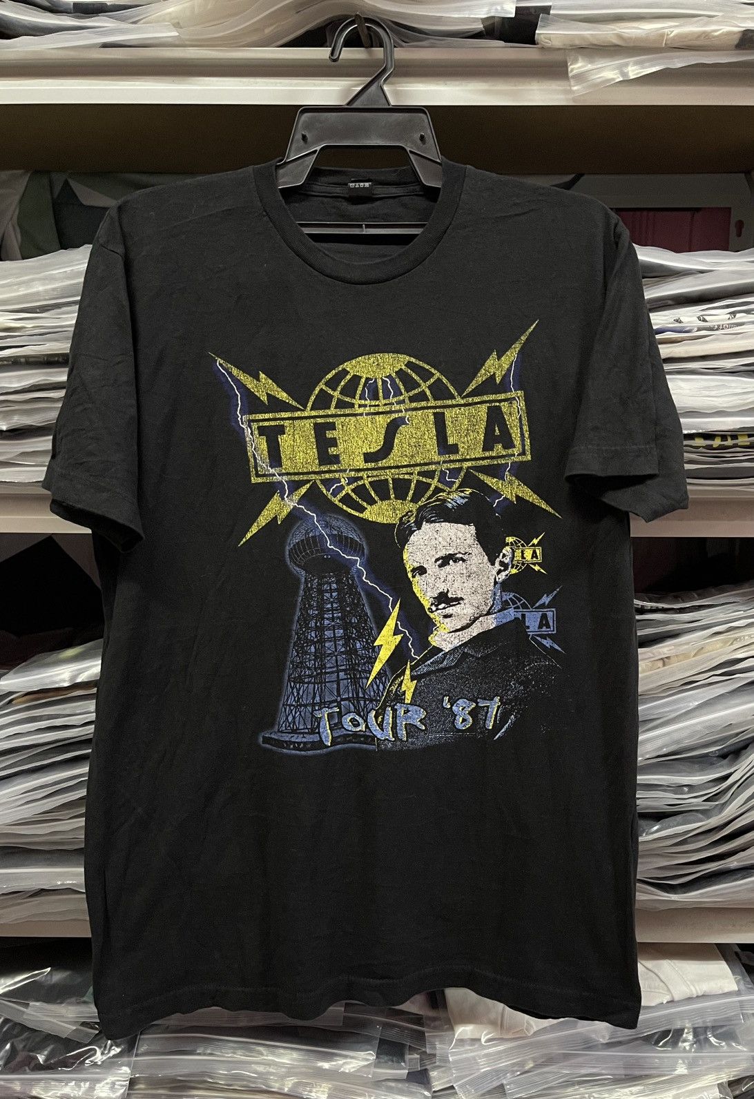 Other Tesla " Mechanical Resonance" Tour '87 Concert🔥🔥🔥 Size US L / EU 52-54 / 3 - 1 Thumbnail