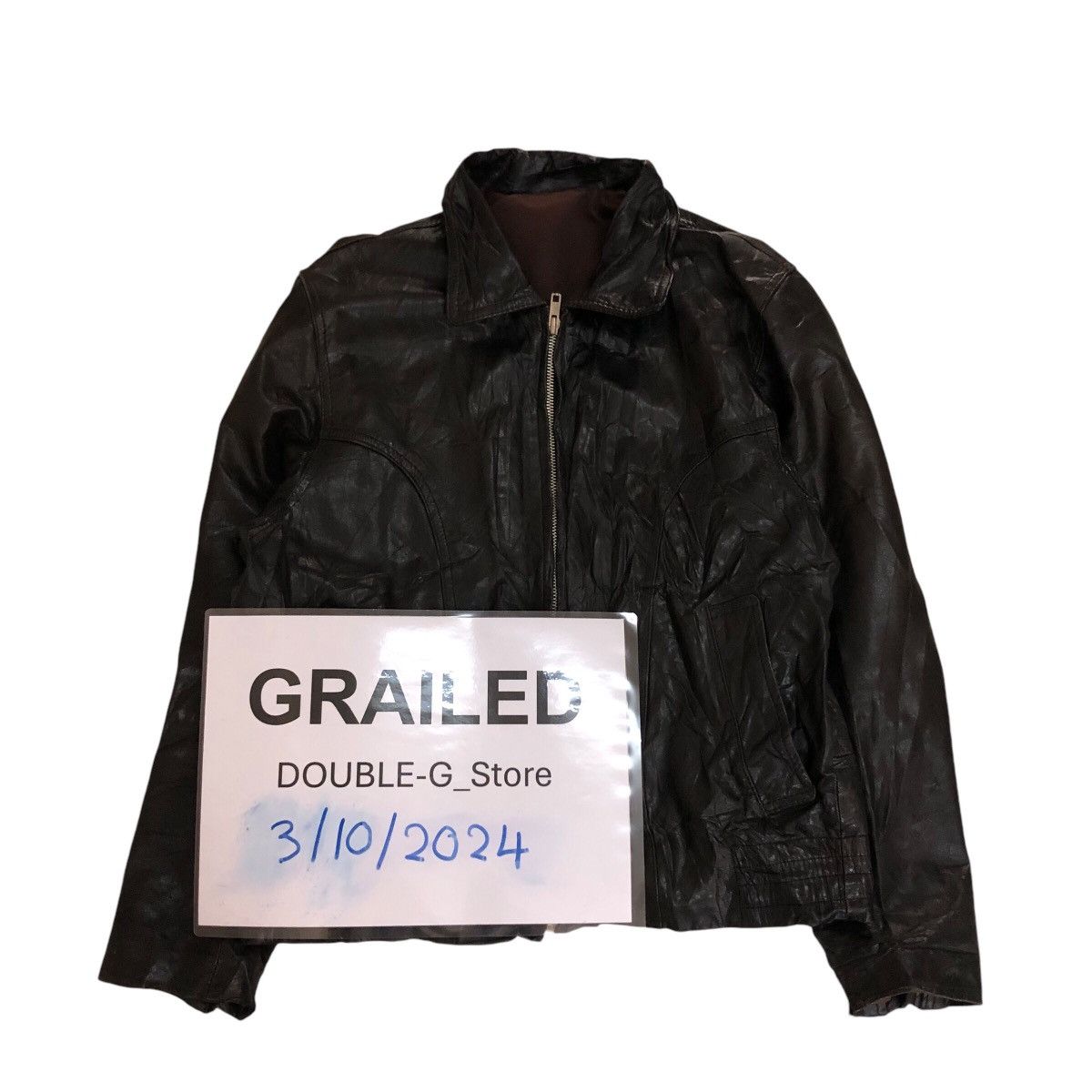 Japanese Brand 📌Vintage Biker Genuine Leather Jacket Skendel Issey Miyake Size US M / EU 48-50 / 2 - 1 Thumbnail