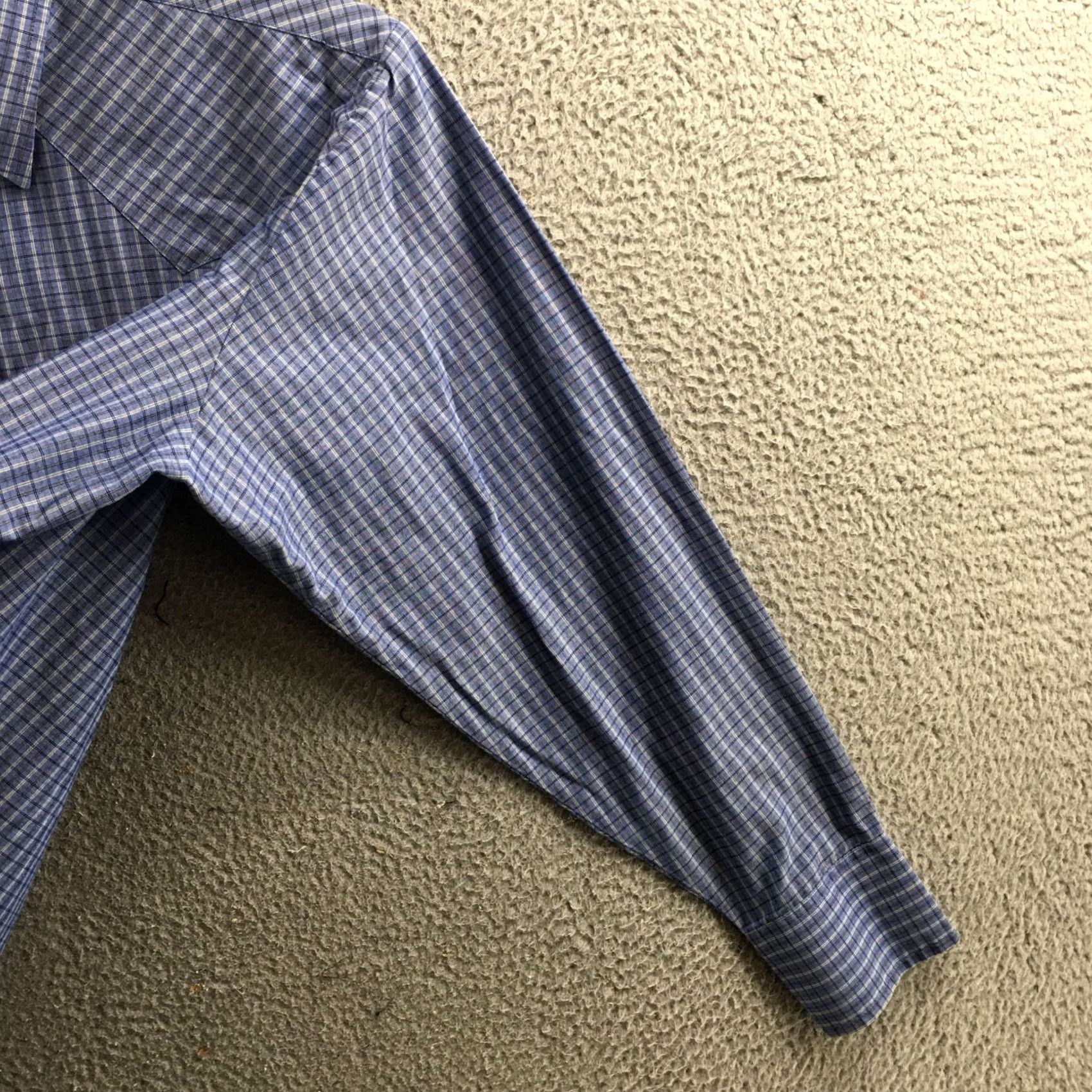Vintage ELY Cattleman Button-Up Shirt Mens L Blue Plaid Cotton Long Sleeve Casual Shirt Size US L / EU 52-54 / 3 - 6 Thumbnail