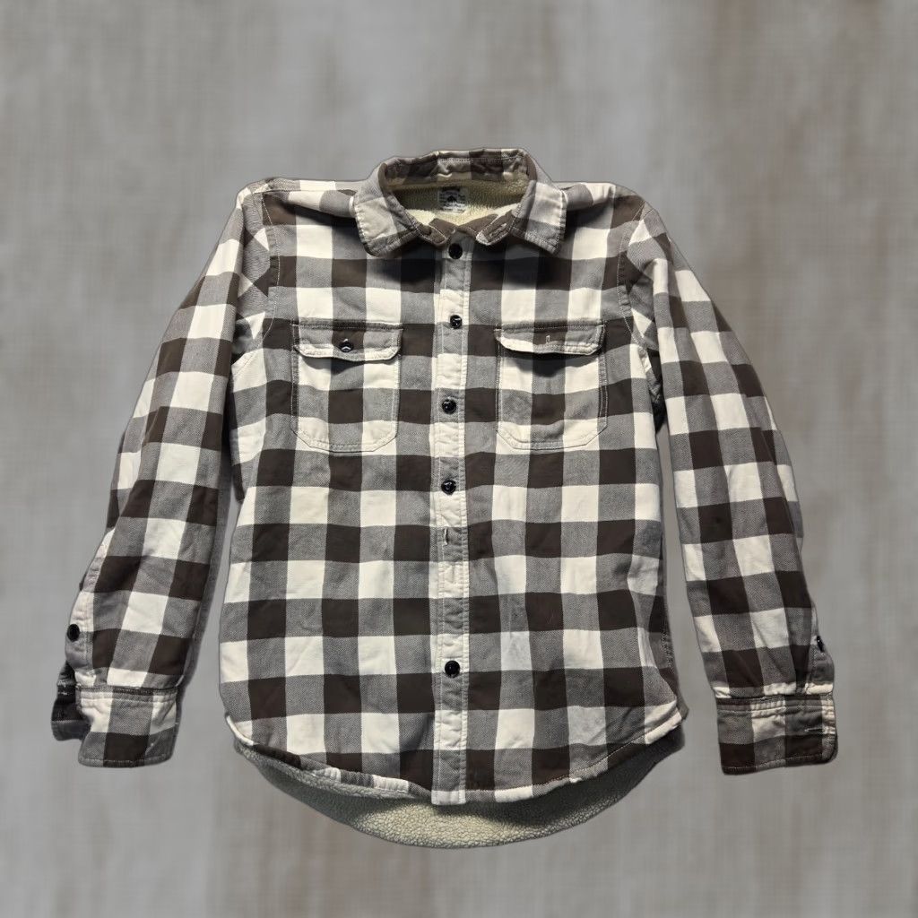 J.Crew VINTAGE J.CREW Jacket Shirt Men S Flannel Check Brown button Up Chec k Pattern 90s style Mens Size US S / EU 44-46 / 1 - 1 Thumbnail