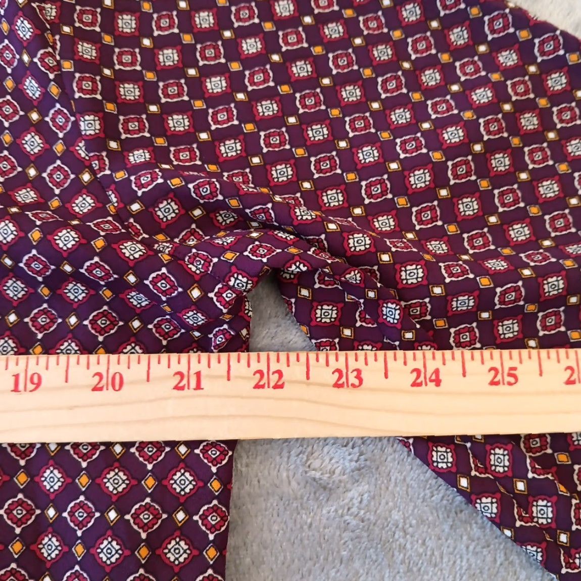 Vintage Pleione Shirt Womens XL Purple Geometric Long Sleeve Pullover Blouse Size XL / US 12-14 / IT 48-50 - 7 Thumbnail