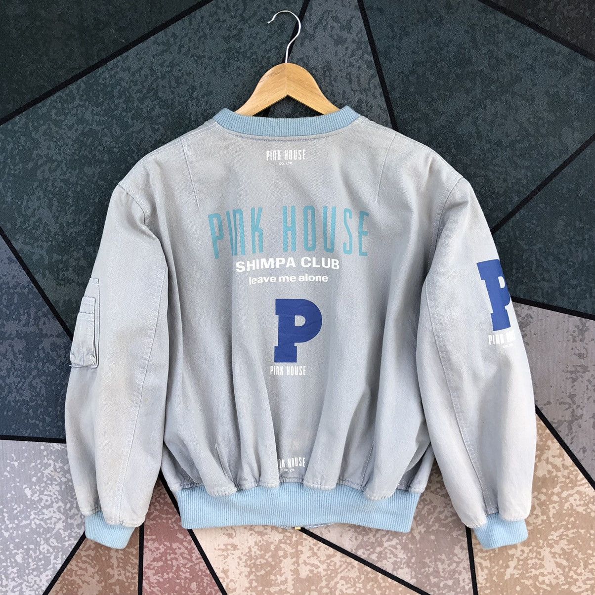 Pink House Vintage Pink House Sun Faded Bomber Jacket Size US M / EU 48-50 / 2 - 1 Thumbnail