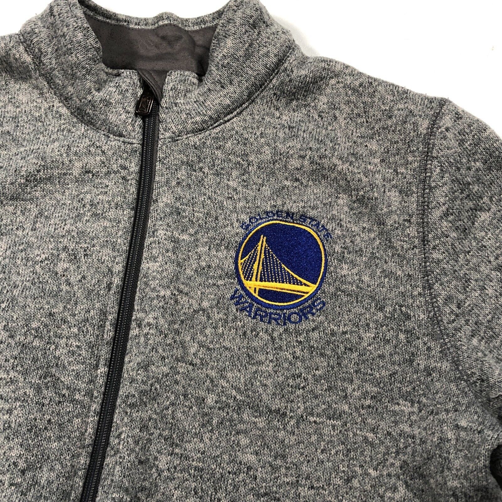 NBA × Vintage Golden State Warriors NBA Full Zip Fleece Sweater Youth XL Size XL / US 12-14 / IT 48-50 - 3 Thumbnail