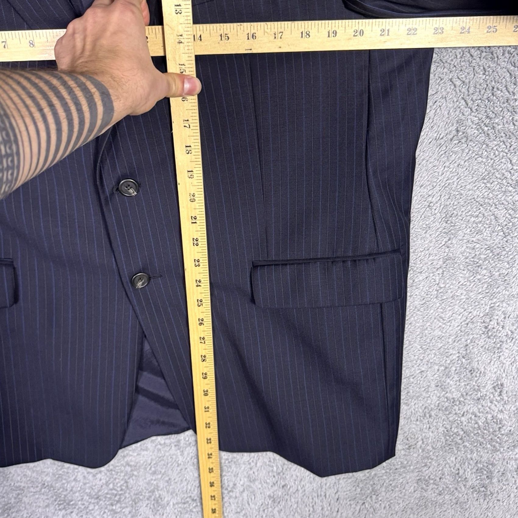 Ralph Lauren Ralph Lauren Mens Pinstripe Suit 46R 38x29 Set - Business Formal - 2 Piece Size 46R - 5 Thumbnail