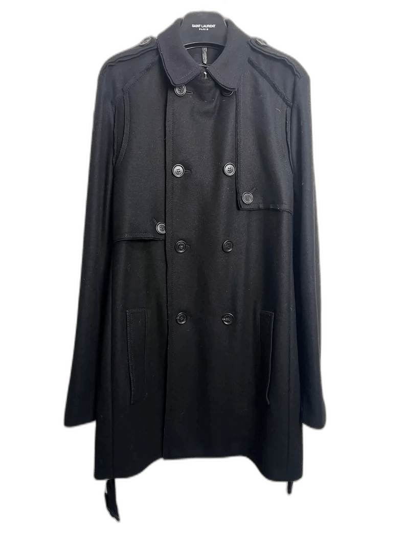 Dior Dior Homme DoubleBreasted Wool Blend Trench Coat-2506 Size US M / EU 48-50 / 2 - 1 Thumbnail