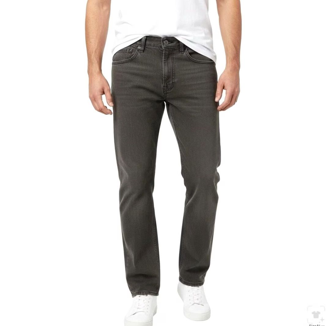 Levi's Levi's 505 Jeans Mens 33x32 Gray Charcoal Wash Straight Denim Zip Fly Regular Fit Jeans Size US 33 - 4 Thumbnail