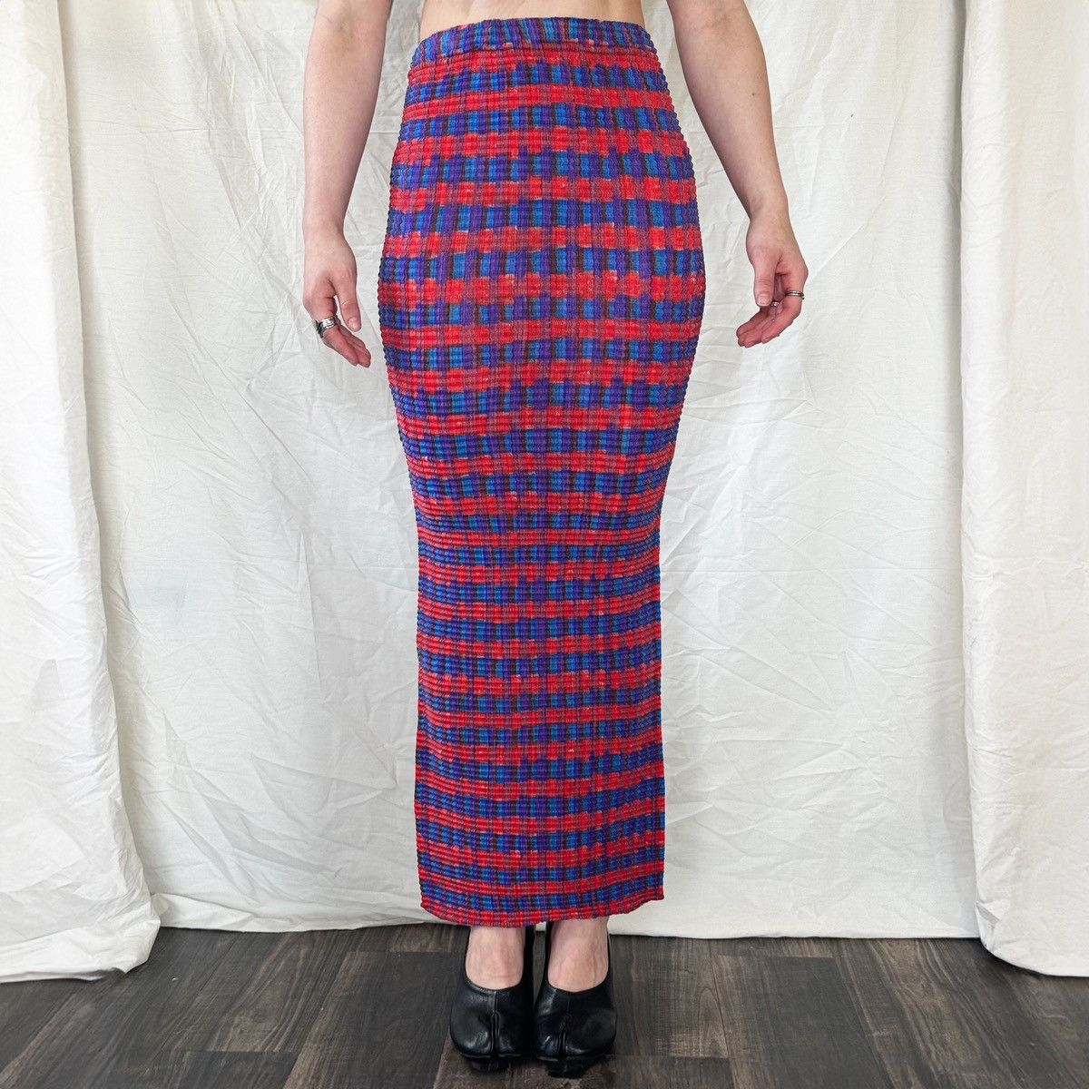 Issey Miyake Issey Miyake 90's Plaid Pleated Skirt Size 28" / US 6 / IT 42 - 2 Thumbnail