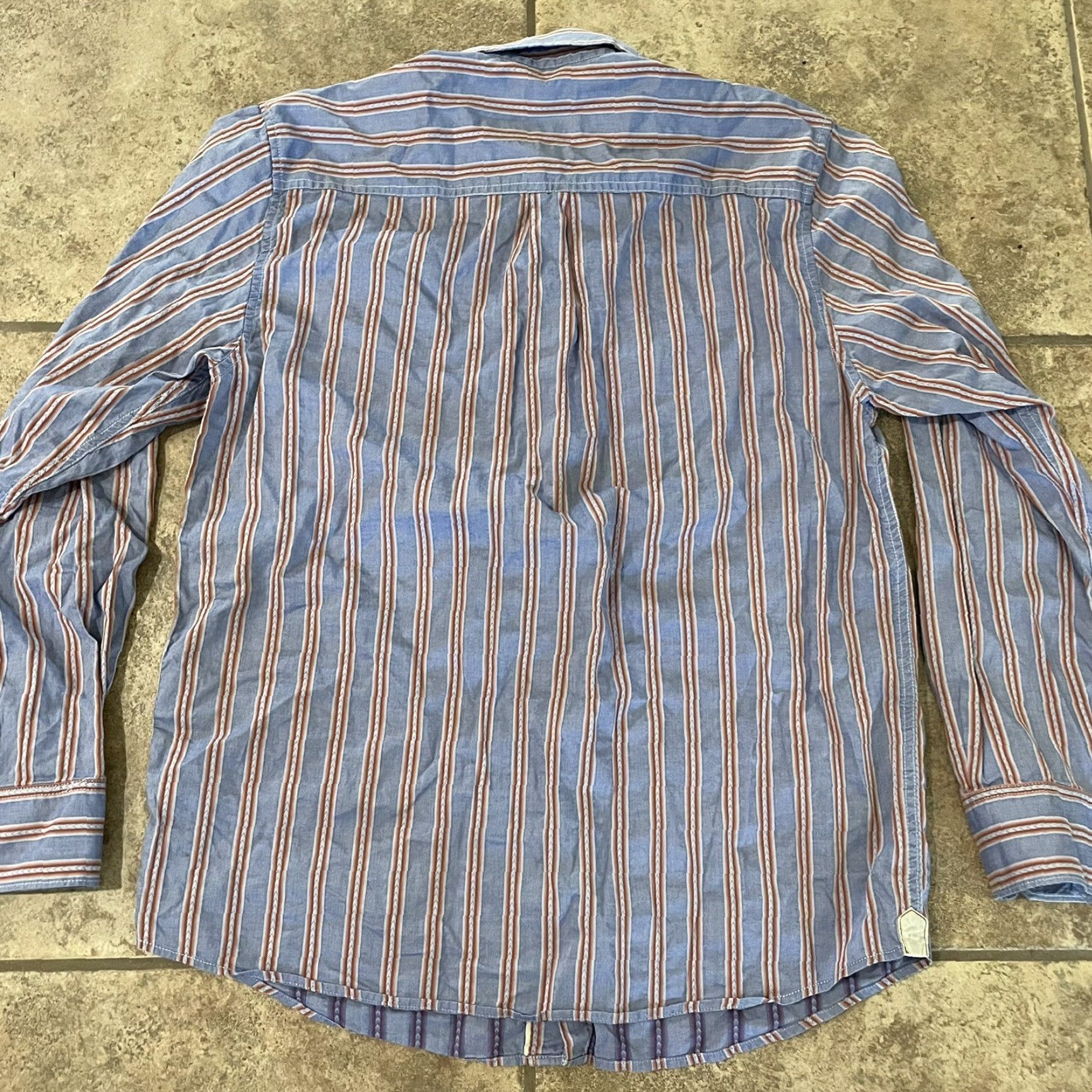 Tommy Bahama TOMMY BAHAMA Striped Button-Up Shirt Mens M Long Sleeve 100% Cotton Multicolor Size US M / EU 48-50 / 2 - 5 Thumbnail