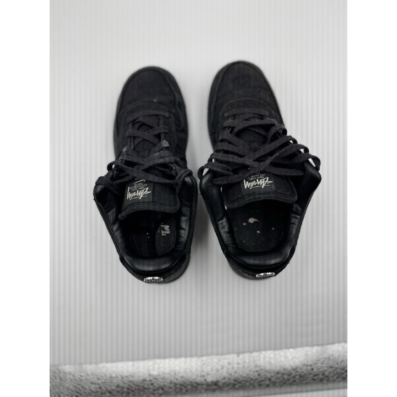 Nike Size 7 - Nike Air Force 1 Low Stussy Black BS384 Size US 7 / EU 40 - 3 Thumbnail