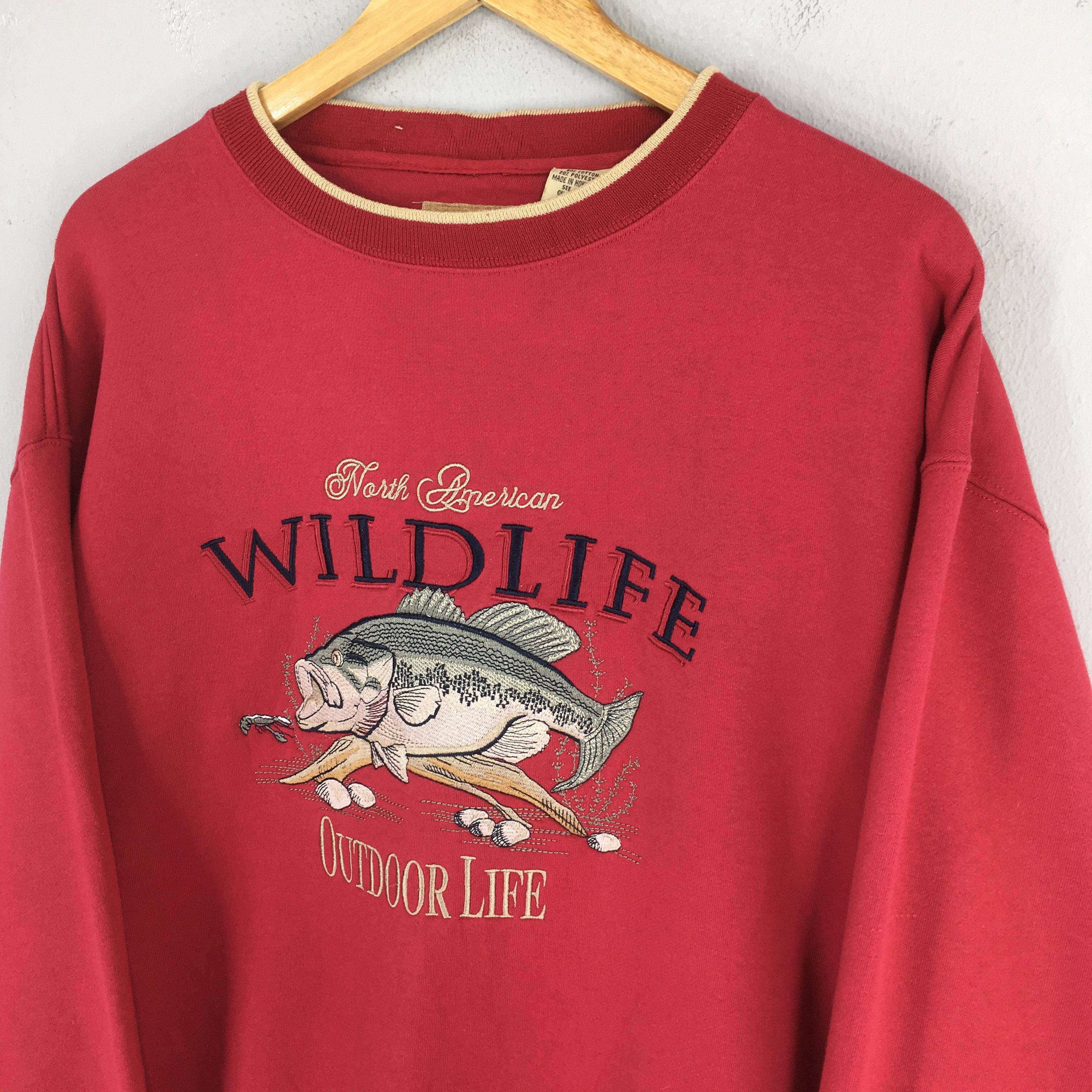 Habitat Vintage North American Wildlife Fish Seabass Sweatshirt XL Size US XL / EU 56 / 4 - 3 Thumbnail